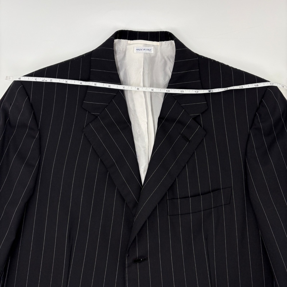 Brioni Blazer 40R Super 180s Wool Pinstripe Made Italy Black Sport Coat - Picture 10 of 16